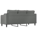 VidaXL Sofa 3-osobowa, ciemnoszara, 180 cm, tapicerowana tkaniną