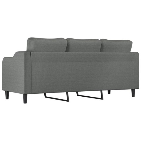 VidaXL Sofa 3-osobowa, ciemnoszara, 180 cm, tapicerowana tkaniną