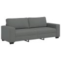 VidaXL Sofa 3-osobowa, ciemnoszara, 220x77x82 cm, tapicerowana tkaniną