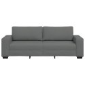 VidaXL Sofa 3-osobowa, ciemnoszara, 220x77x82 cm, tapicerowana tkaniną