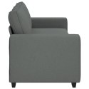 VidaXL Sofa 3-osobowa, ciemnoszara, 220x77x82 cm, tapicerowana tkaniną