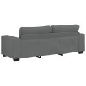 VidaXL Sofa 3-osobowa, ciemnoszara, 220x77x82 cm, tapicerowana tkaniną