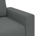 VidaXL Sofa 3-osobowa, ciemnoszara, 220x77x82 cm, tapicerowana tkaniną