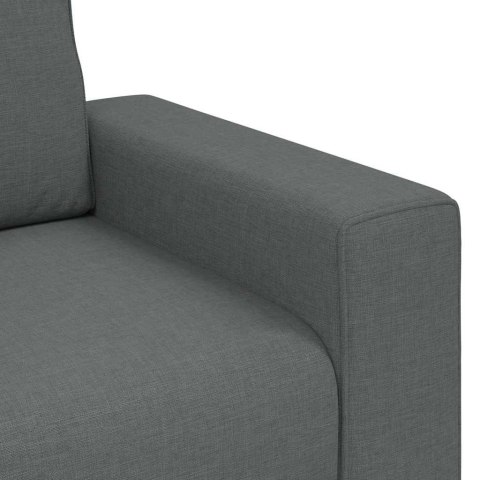 VidaXL Sofa 3-osobowa, ciemnoszara, 220x77x82 cm, tapicerowana tkaniną