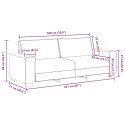 VidaXL Sofa 3-osobowa, ciemnoszara, 220x77x82 cm, tapicerowana tkaniną