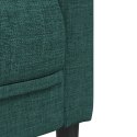 VidaXL Sofa 3-osobowa, ciemnozielona, tapicerowana tkaniną