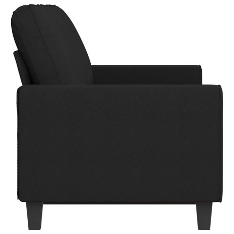 VidaXL Sofa 3-osobowa, czarna, 180 cm, tapicerowana tkaniną