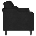 VidaXL Sofa 3-osobowa, czarna, 180 cm, tapicerowana tkaniną