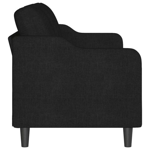 VidaXL Sofa 3-osobowa, czarna, 180 cm, tapicerowana tkaniną