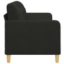 VidaXL Sofa 3-osobowa, czarna, 180 cm, tapicerowana tkaniną