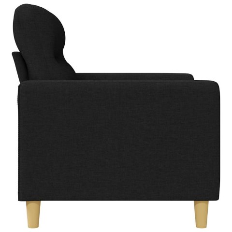 VidaXL Sofa 3-osobowa, czarna, 180 cm, tapicerowana tkaniną