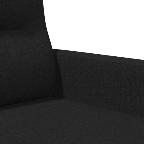 VidaXL Sofa 3-osobowa, czarna, 180 cm, tapicerowana tkaniną