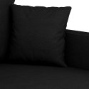 VidaXL Sofa 3-osobowa, czarna, 180 cm, tapicerowana tkaniną