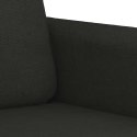 VidaXL Sofa 3-osobowa, czarna, 180 cm, tapicerowana tkaniną