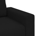 VidaXL Sofa 3-osobowa, czarna, 220x77x82 cm, tapicerowana tkaniną