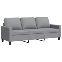 VidaXL Sofa 3-osobowa, jasnoszara, 180 cm, tapicerowana tkaniną