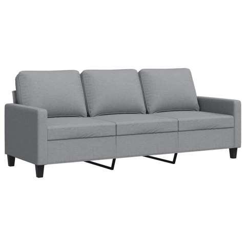 VidaXL Sofa 3-osobowa, jasnoszara, 180 cm, tapicerowana tkaniną
