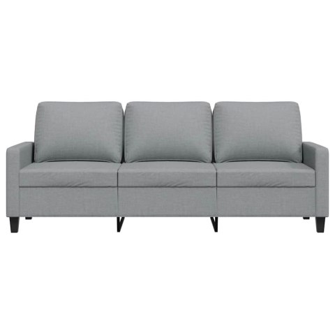 VidaXL Sofa 3-osobowa, jasnoszara, 180 cm, tapicerowana tkaniną