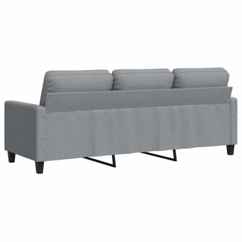 VidaXL Sofa 3-osobowa, jasnoszara, 180 cm, tapicerowana tkaniną