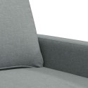 VidaXL Sofa 3-osobowa, jasnoszara, 180 cm, tapicerowana tkaniną