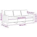 VidaXL Sofa 3-osobowa, jasnoszara, 180 cm, tapicerowana tkaniną