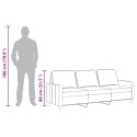 VidaXL Sofa 3-osobowa, jasnoszara, 180 cm, tapicerowana tkaniną