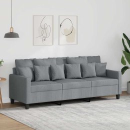 VidaXL Sofa 3-osobowa, jasnoszara, 180 cm, tapicerowana tkaniną