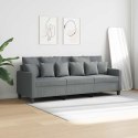 VidaXL Sofa 3-osobowa, jasnoszara, 180 cm, tapicerowana tkaniną