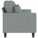 VidaXL Sofa 3-osobowa, jasnoszara, 180 cm, tapicerowana tkaniną