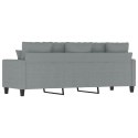 VidaXL Sofa 3-osobowa, jasnoszara, 180 cm, tapicerowana tkaniną