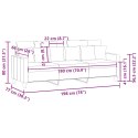 VidaXL Sofa 3-osobowa, jasnoszara, 180 cm, tapicerowana tkaniną
