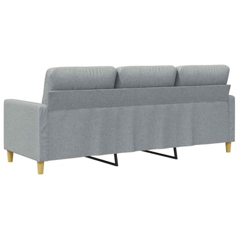 VidaXL Sofa 3-osobowa, jasnoszara, 180 cm, tapicerowana tkaniną