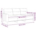 VidaXL Sofa 3-osobowa, jasnoszara, 180 cm, tapicerowana tkaniną
