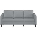 VidaXL Sofa 3-osobowa, jasnoszara, 180 cm, tapicerowana tkaniną