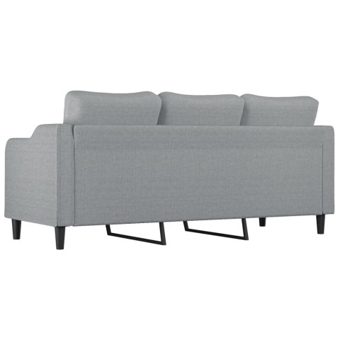 VidaXL Sofa 3-osobowa, jasnoszara, 180 cm, tapicerowana tkaniną