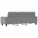 VidaXL Sofa 3-osobowa, jasnoszara, 180 cm, tapicerowana tkaniną