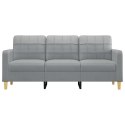 VidaXL Sofa 3-osobowa, jasnoszara, 180 cm, tapicerowana tkaniną