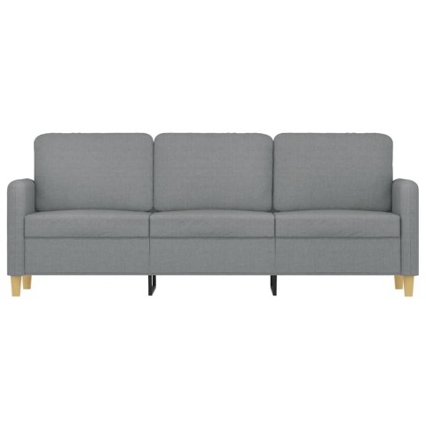 VidaXL Sofa 3-osobowa, jasnoszara, 180 cm, tapicerowana tkaniną