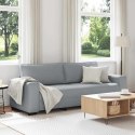 VidaXL Sofa 3-osobowa, jasnoszara, 220x77x82 cm, tapicerowana tkaniną
