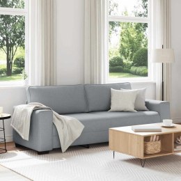 VidaXL Sofa 3-osobowa, jasnoszara, 220x77x82 cm, tapicerowana tkaniną