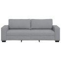 VidaXL Sofa 3-osobowa, jasnoszara, 220x77x82 cm, tapicerowana tkaniną
