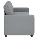VidaXL Sofa 3-osobowa, jasnoszara, 220x77x82 cm, tapicerowana tkaniną