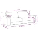 VidaXL Sofa 3-osobowa, jasnoszara, 220x77x82 cm, tapicerowana tkaniną