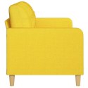 VidaXL Sofa 3-osobowa, jasnożółta, 180 cm, tapicerowana tkaniną
