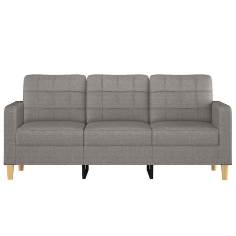 VidaXL Sofa 3-osobowa, kolor taupe, 180 cm, tapicerowana tkaniną