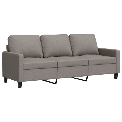 VidaXL Sofa 3-osobowa, kolor taupe, 180 cm, tapicerowana tkaniną