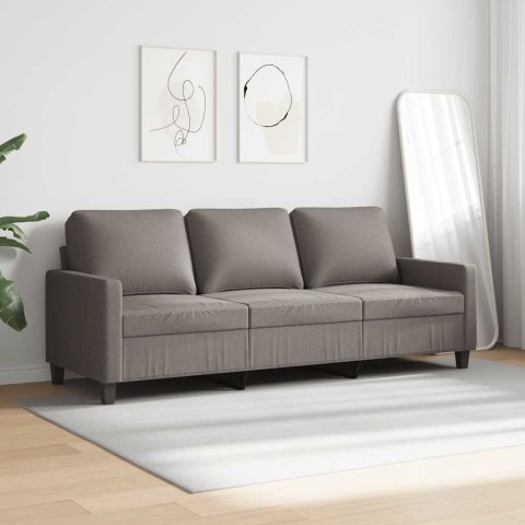 VidaXL Sofa 3-osobowa, kolor taupe, 180 cm, tapicerowana tkaniną