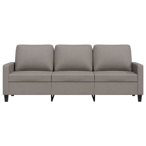 VidaXL Sofa 3-osobowa, kolor taupe, 180 cm, tapicerowana tkaniną
