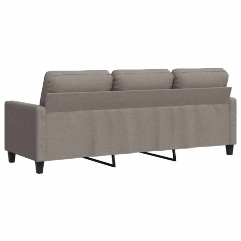 VidaXL Sofa 3-osobowa, kolor taupe, 180 cm, tapicerowana tkaniną