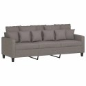 VidaXL Sofa 3-osobowa, kolor taupe, 180 cm, tapicerowana tkaniną